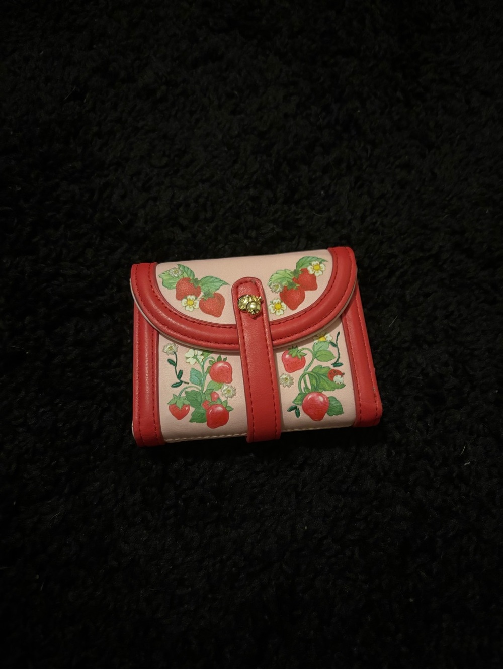 Loungefly Strawberry Print Wallet in Red and Cream